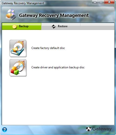 Gateway recovery disk windows 10